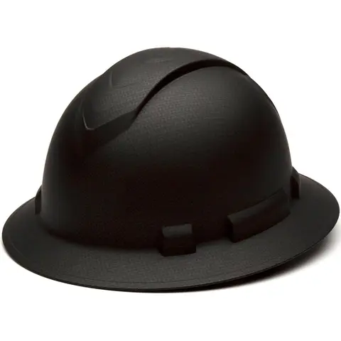 Adult Unisex Full Brim Hard Hat - Matte Graphite ABS Polymer, Lightweight, Impact Resistant, 4-Point Ratchet, 4-6Pt Fit Switch, Customizable Suspension, Type 1 Cert., G, All-Seasons Temp-Resistant Certified Safety Helmet for Construction Work