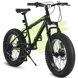 S20109 20 Inch Mountain Bike for Kids and Teenagers, High Carbon Steel Frame, Disc Brakes, Durable Wide Tires, Front Suspension, 7-Speed, Ideal for Snow and Off-Road Riding