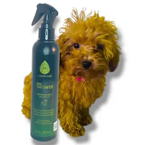 Luxury Care Fast Shower Hydra Fast Shower Bath Spray No Rinse Dry Shampoo for Dogs Cats Lightly Scented Pet Grooming Spray 8.12 Oz Bottle