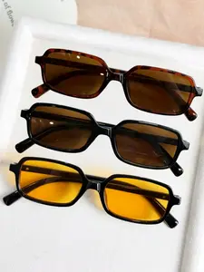 3 Pairs Y2K Trendy Small Frame Glasses, Unisex Retro Classic Style, Durable Streetwear Accessories for Daily Life, Parties, Gifts