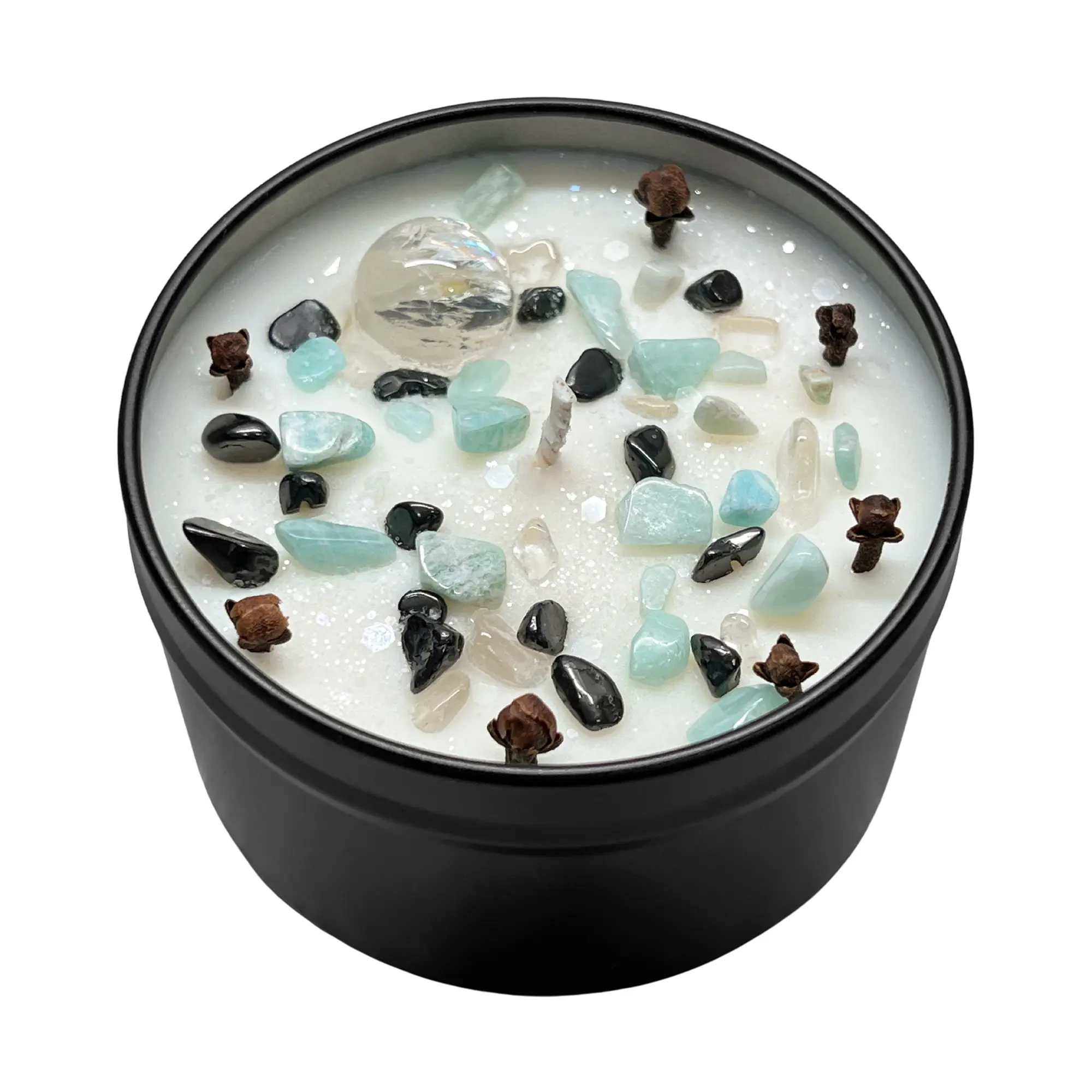 Mercury Retrograde Candle Altar Spell Crystal Magic Gift Scented Intention Soy Grounding Communication Planetary Cosmic Protection