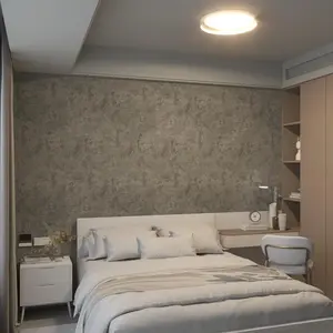 16"*591" Light Brown Grey Concrete Wallpaper Peel and Stick 3D Industrial Cement Contact Paper Vinyl Wrap Matte Textured Self Adhesive Wall Tile Sticker for Walls Kitchen Countertops Bedroom Bathroom