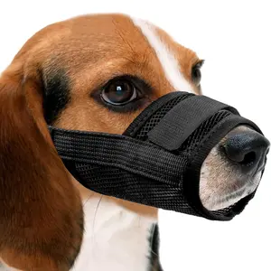 Breathable Nylon Dog Muzzle, Quick Fit Adjustable Strap Pet Mouth Cover, Prevents Biting and Screaming, Soft Mesh Design for Dogs