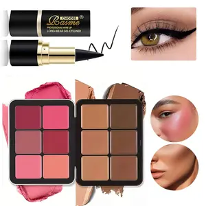 {CHOOSE RASME}12-Color Cream Blush Contour Palette + Cream Eyeliner Set, Face Makeup Set, Choose Your Favorite Shades, Perfect for Daily Use, Makeup Gift Set