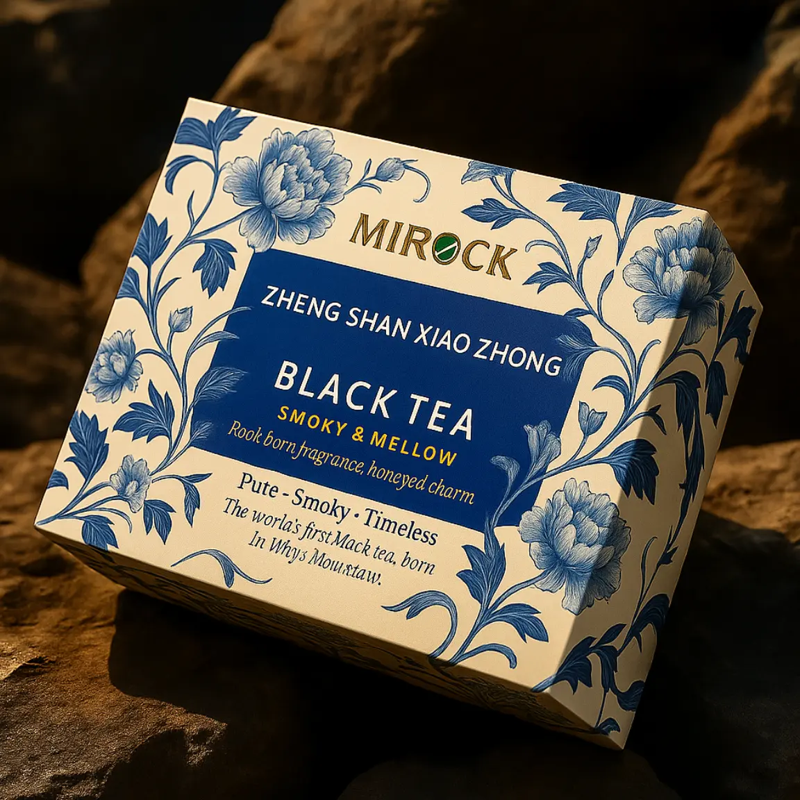 MIROCK | Blue & White Collection | Lapsang Souchong Black Tea | Medium (6 Sachets)