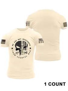 Men's Summer Comfortable Fitted Clothing, Skull Pattern Letter Print, Trendy Style for Hot Weather, Perfect for Outdoor Casual Activities