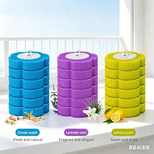 2026 Disposable Toilet Brush Refills, Lavender Floral Scent, 360° Cleaning Flower-Shaped Sponge Head, Hygienic Easy-Replace Design, No Cross Contamination for Bathroom Use