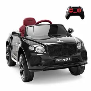 Licensed Bentley 12V Kids Ride On Electric Car with Parent Control, 2WD,Four-Wheel Suspension,Lockable Storage Trunk,Slow Start, LED Headlights,Built-in Music,Safety Belt, USB,MP3,Bluetooth, Adjustable Speed For Kids Aged 2-6. summerwins,Toddler Gifts