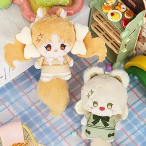 Lucky Emma Plush Doll Keychain, Cute Cotton Candy Toy Pendant, Soft Stuffed Animal Charm for Bags, Random Design Boxed Gift