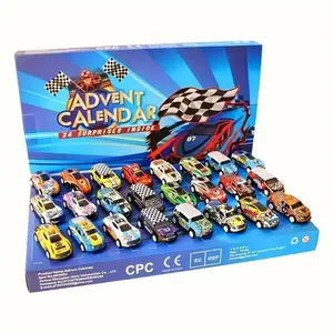 24-Piece Die-Cast Car Advent Calendar, UniqueDesign Cars, No Batteries Needed, Perfect ChristmasCountdown Gift & Holiday Decoration