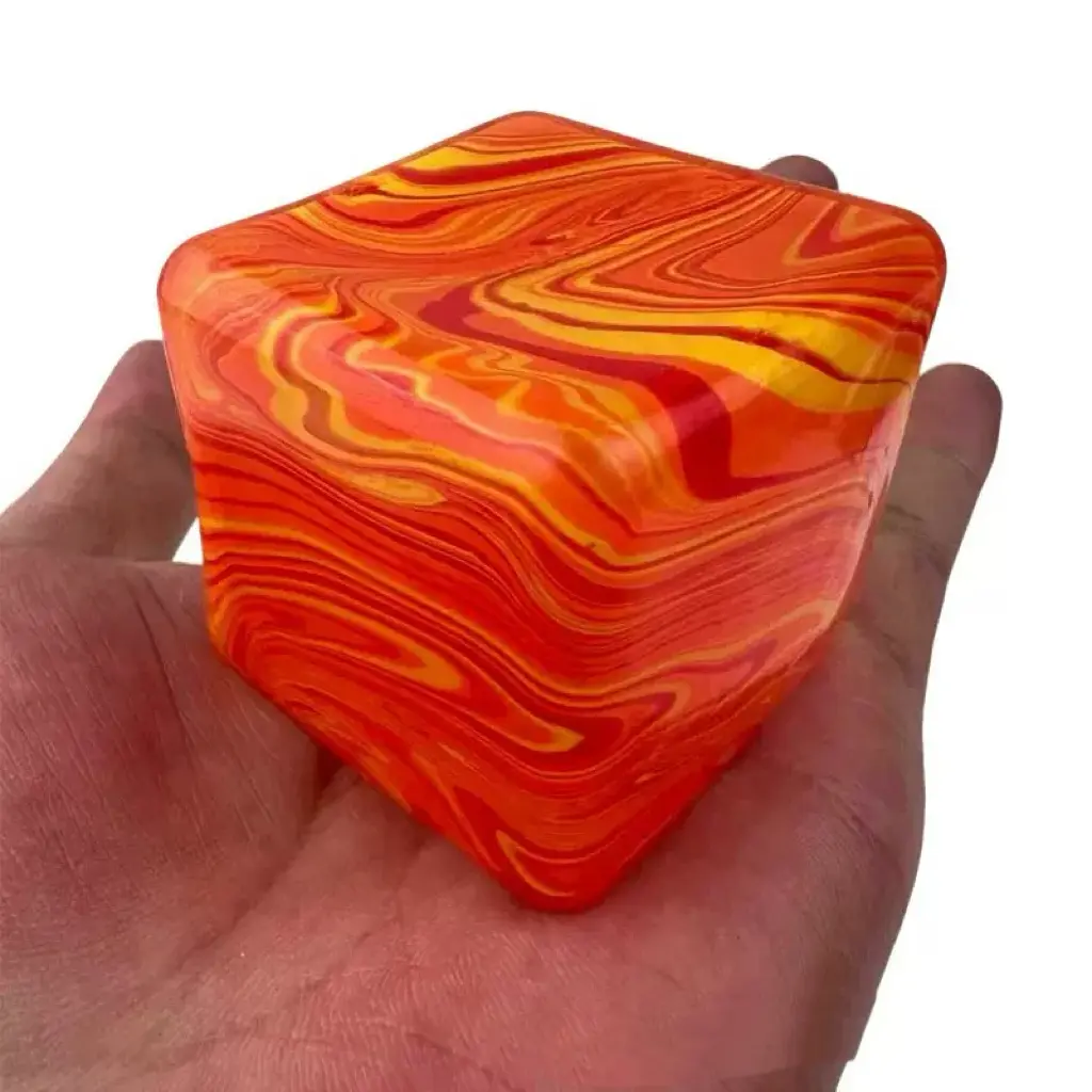 rippled cube(orange)