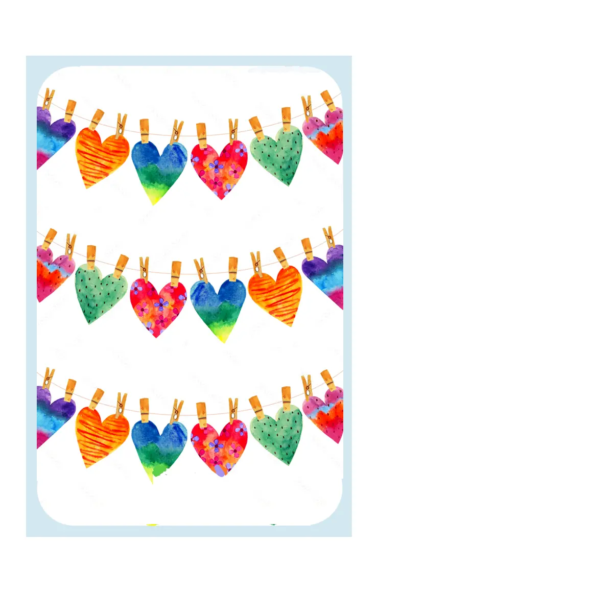 Rainbow Hearts! 2" x 3" Magnet for Office, Locker, Refrigerator, Vision Board (1502-M)