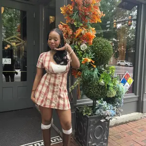 twist of fate v neck mini dress plaid Plaid V-Neck Mini Dress