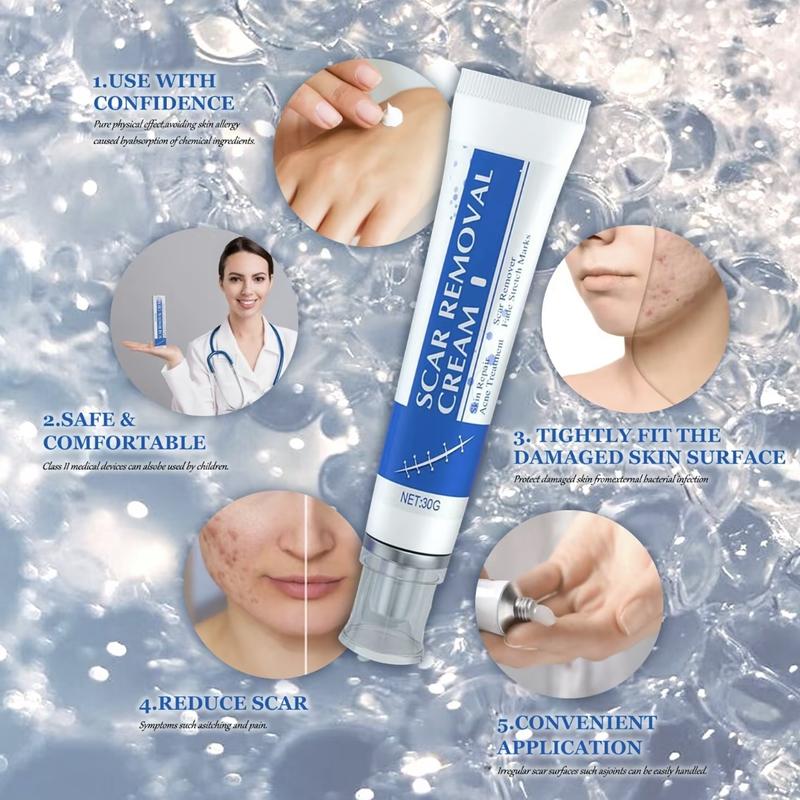 Professional Scar Removal Gels, Advanced Silicone Scar Removal Cream for Burn,Acne Old Scar Removal Cream for Face & Body | Fades Dark Scars