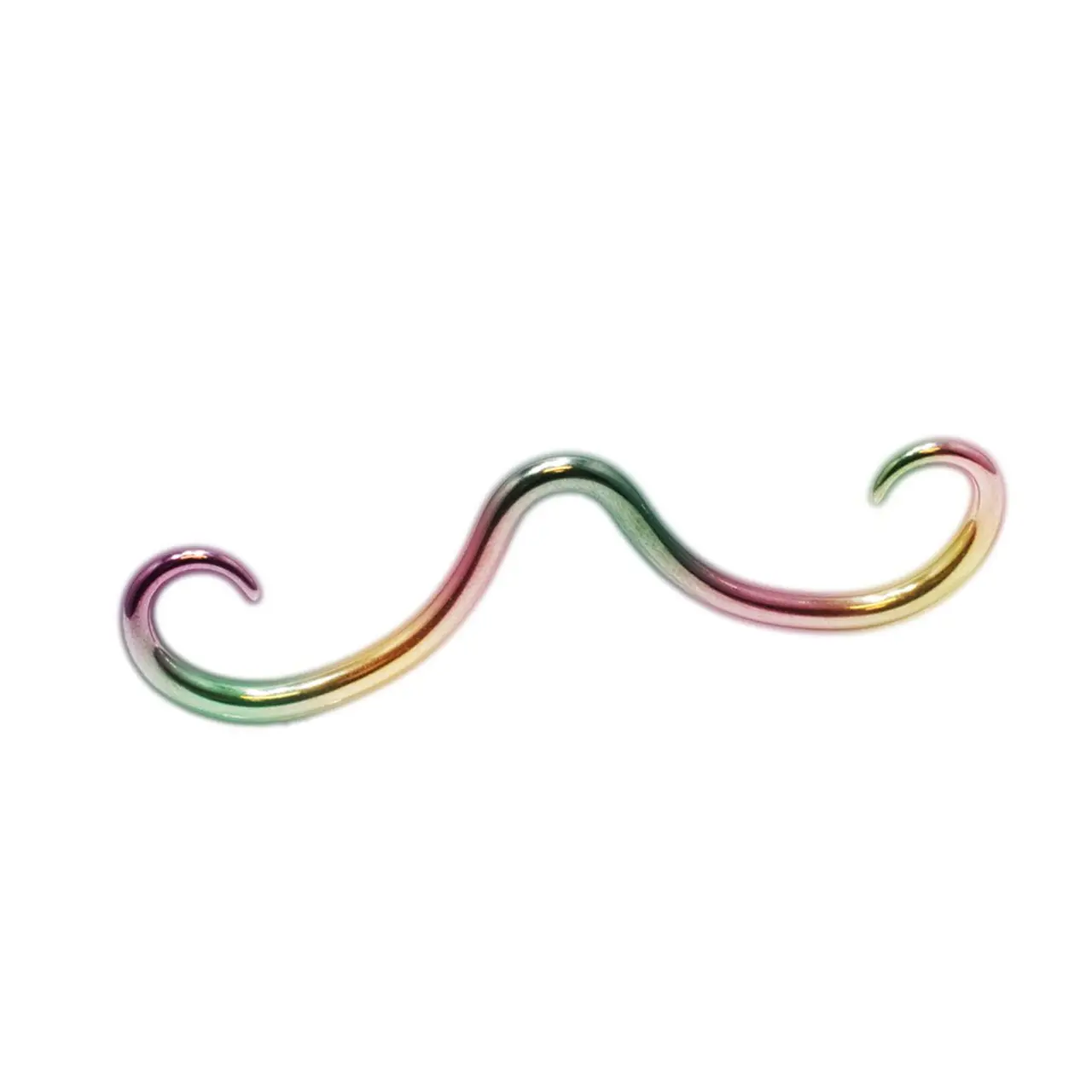 Mustache Septum Piercing 16G Nose ring Surgical Steel rainbow Body Piercing Jewelry