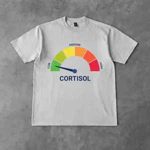Low Cortisol Graphic T-Shirt, Funny Stress Relief Tee, Mental Health Humor Shirt, Unisex Casual Tee