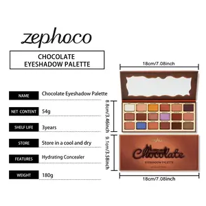 Chocolate-style eyeshadow palette, earth-tone highlighter, cool-toned, lightweight and pigmented, suitable for daily commuting
