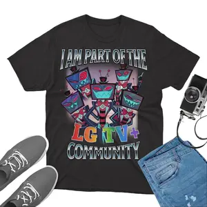 Vox LG TV+ Hazbin Hotel T-Shirt Stylish Trendy Apparel T Shirt, Fashion Cotton, Full Colors, Full Sizes, For Men, For Women