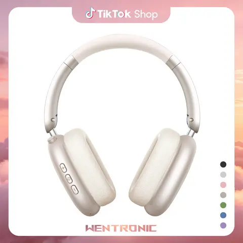 WENTRONIC Y01 Over-Ear Wireless Headphones - ANC, Mic, 48H Playtime, Hi-Res Audio, Foldable, 180° Swivel Memory Foam Earpads, 3.5mm Jack, Memory Function, Chargeable, Wireless Charging Support, iOS&Android Compatible, 265g, 7-Day Returns