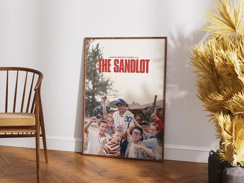The Sandlot Poster, Retro Movie Poster, Vintage Poster, Gift for Her, Gift for Him, David Mickey Evans, Friendship Movie, Film Lovers Gift