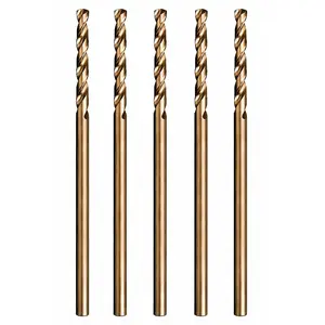Hss Cobalt Drill Bit Set 5/32 in. x 6 in. Aircraft Extension Extra Long Deep Hole Drilling-5Pcs