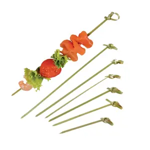 212 MAIN Compostable Noshi Natural Bamboo Skewer Utensils - 4.1 in, Looped Ends, 2000-Count Pack for Home & Party Supplies