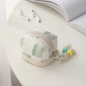 Mini Cute AirPods Case – Soft Portable Earbud Pouch for Women, Small Bluetooth Headphone Holder with Flip Cover, Travel Essential