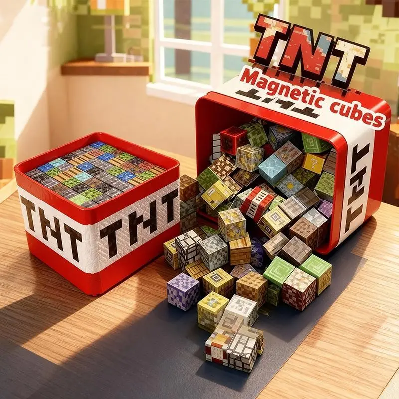 New Magnetic Iron Building Blocks, Creative Magnetic Blocks Set, Building Block Sets - 100-200pcs, Comes with a Block Storage Box, Mini Educational Toy Suitable for Boys and Girls Ages 4-12 Years, Ideal for Christmas and Birthday Gifts