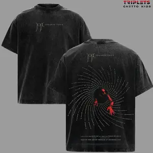 Joji Solaris Tour Washed T-Shirt Vintage Graphic Tee, Joji Music Fan Merch Shirt, Acid Wash Oversized Streetwear Tee, Retro Concert Tour Back Print Unisex Cotton Tee for Men Women 0RU
