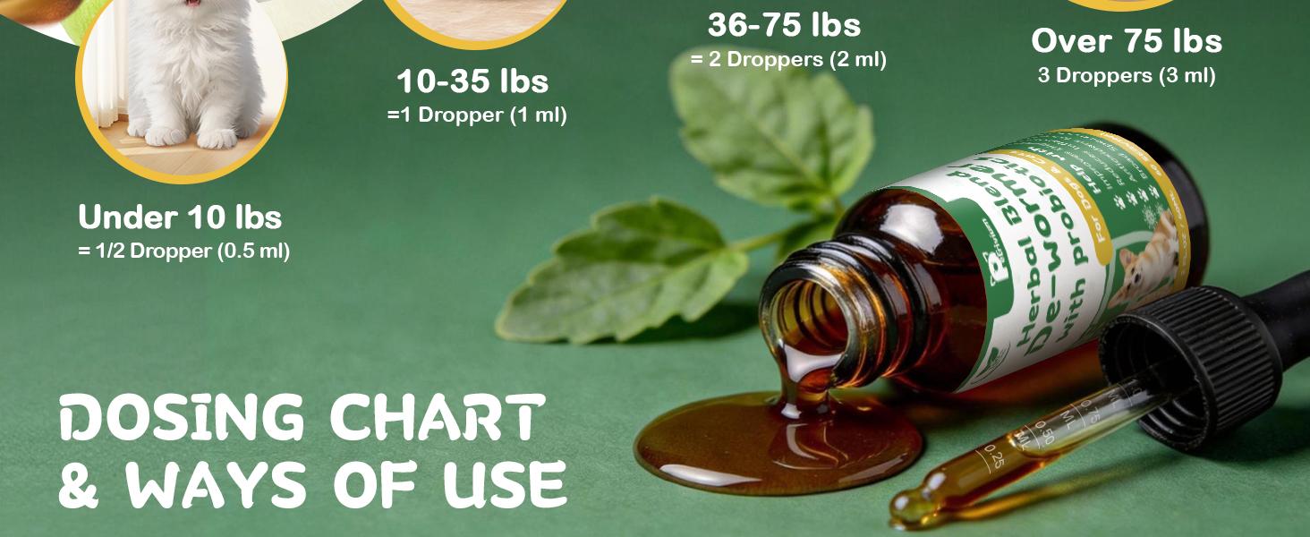 Petrivium Natural Intestinal Defense for Cats & Dogs Herbal Cleanse with Probiotic Triple Action Probiotics Supplement Drops for Gut Health Digestion Broad Spectrum Formula for All Ages and Breeds 2 Oz