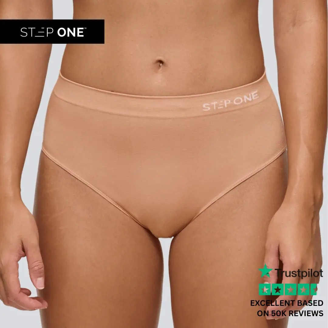 Women's Seamless Full Brief Panties in Pink Beige, Soft and Breathable Bamboo Viscose, Minimalist Basic Style for All-Day Comfort