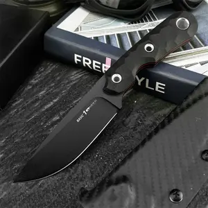 High-quality sheathed straight knife with 8Cr13MoV steel blade and G10 handle. Ideal for most outdoor scenarios, making it the perfect choice for camping, hiking, and fishing.