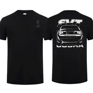 SVT Cobra Snake Car T-Shirt Menswear Cotton Short Sleeve Muscle Car Lover Gift For Car Enthusiast