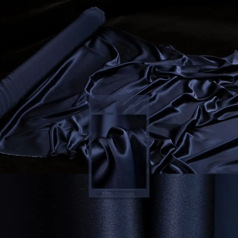 6a Grade 30m Real Silk Satin Fabric, 59 Inch Width, Heavyweight Texture, Ideal for High-End Designer Dresses, Wedding Gowns, Custom Sewing, Sold by Meter