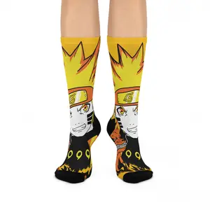 DTG Naruto Nine Tails Fox Cushioned Crew Socks - Premium Quality Comfort Unisex
