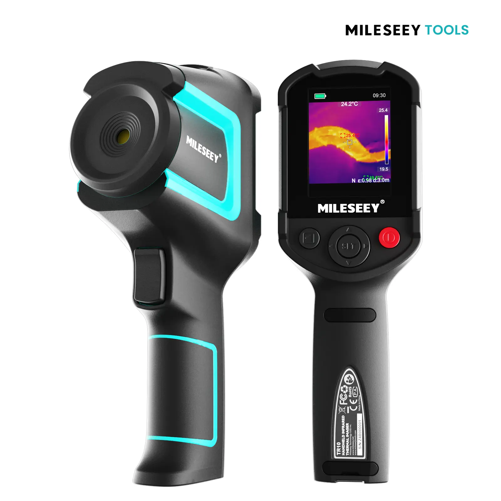 MILESEEY TR20 Thermal Imaging Camera, 320x240 Resolution IR Camera with Video Recording & PC Data Transfer, 50Hz Refresh Rate, NETD ≤40mk, Auto Hot/Cold Spot Tracking, Handheld Infrared Imager for Inspection
