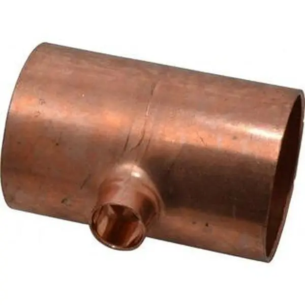 Mueller Industries 2 x 2 x 1/2" Wrot Copper Pipe Tee C x C x C, Solder Joint W 40107