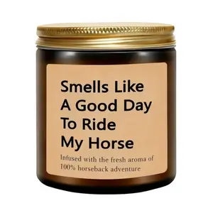 Scented Candle - Horse Gifts for Women, Girls, Men - Cool Gifts for Horse Lovers, Riders, Equestrian - Funny Birthday, Christmas, Horseback Riding Presents for Girl, Best Friend, Daughter, Sister