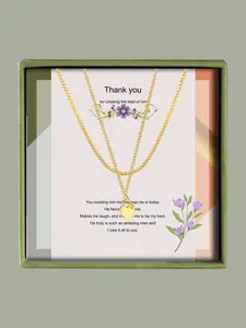 Heart Shaped Rhinestone Decor Pendant Necklace with Box, Elegant Jewelry for Women for Party, Daily Clothing Decor, Trendy All-match & Exquisite Jewelry for Gift