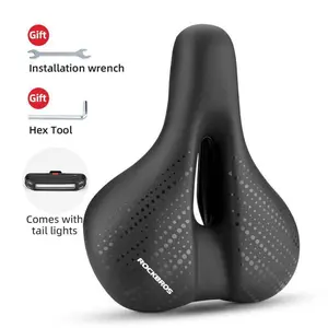 ROCKBROS Comfort Gel Bike Seat Breathable Waterproof Saddle Cruiser/Mountain/Fat Bikes ROCKBROS Comfort Gel Bike Seat Breathable Waterproof Saddle Cruiser/Mountain/Fat Bikes