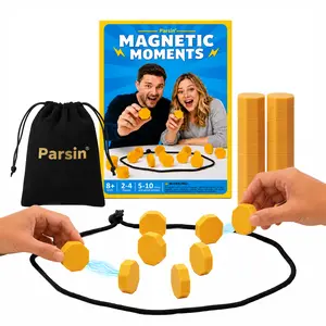 Parsin - Original Version with 20 Magnets, Rope, Travel Bag, Magnetic Chess Game, The Game of Magnetic Attraction, Strategy Games for Kids and Adults by Parsin