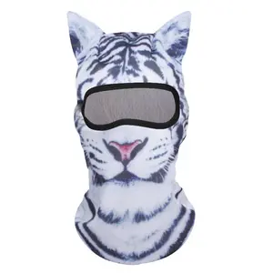 3D Cat Ski Balaclava Sheisty Face Mask with Ears for Music Festivals Raves Ski Halloween Party Outdoor Activities