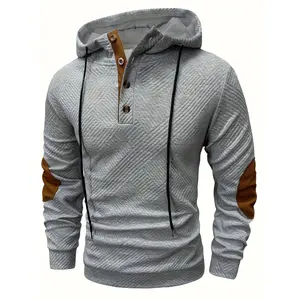 Men's fashionable casual hooded cardigan