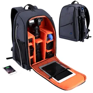 PULUZ Outdoor Portable Waterproof Scratch-proof Dual Shoulders Backpack Handheld PTZ Stabilizer Camera Bag with Rain Cover for Digital Camera, DJI Ronin-SC / Ronin-S(Grey)