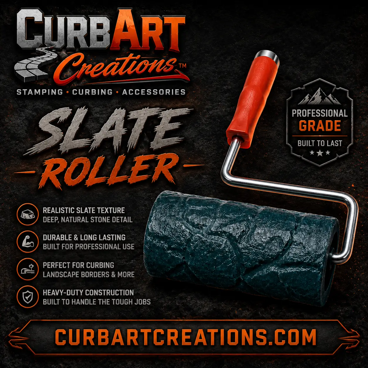 Slate Landscape curbing roller