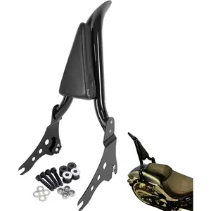 Black Sissy Bar Backrest for Harley Heritage Classic FLHC Street Bob FXBB 2018-2023, Softail Standard 18-23, Softail Slim FLSL Deluxe FLDE 18-21 Passenger Backrest Rear Pad