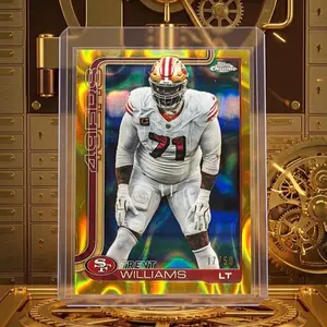 Trent Williams 2025 Topps Chrome #265 Gold Lava Refractor Trading Card, /50 Limited Edition