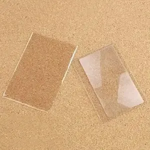 Portable Pockets 3X Magnifier Credit Card Size Magnification Tool Transparent Ma