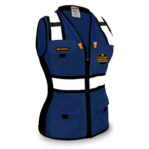 KwikSafety BLUE LADY Safety Vest for Women (RELAXED FIT) Reflective ANSI Unrated Surveyor - Model No.: KS3319BL