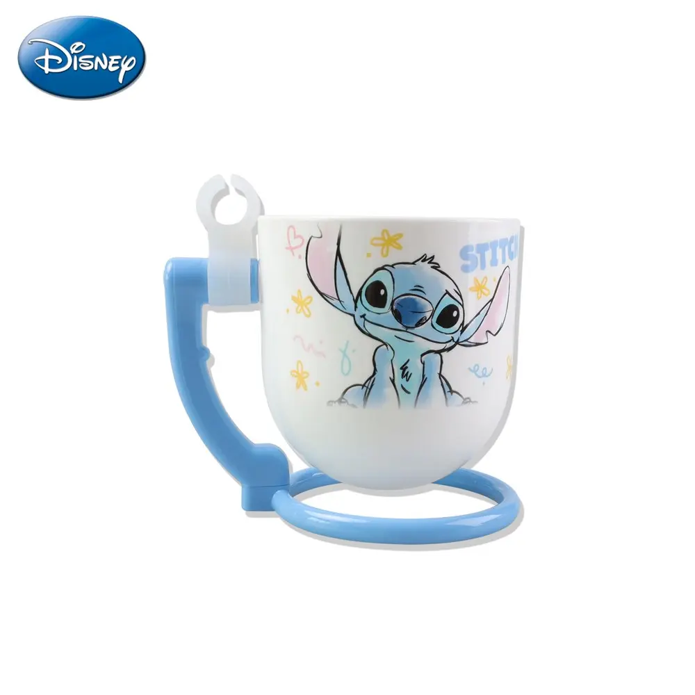 Disney Officially Licensed Stitch Mouthwash Cup, Swivel Design to Prevent Dust, Perfect for Couples, Home Toiletries & Gifts, Bathroom